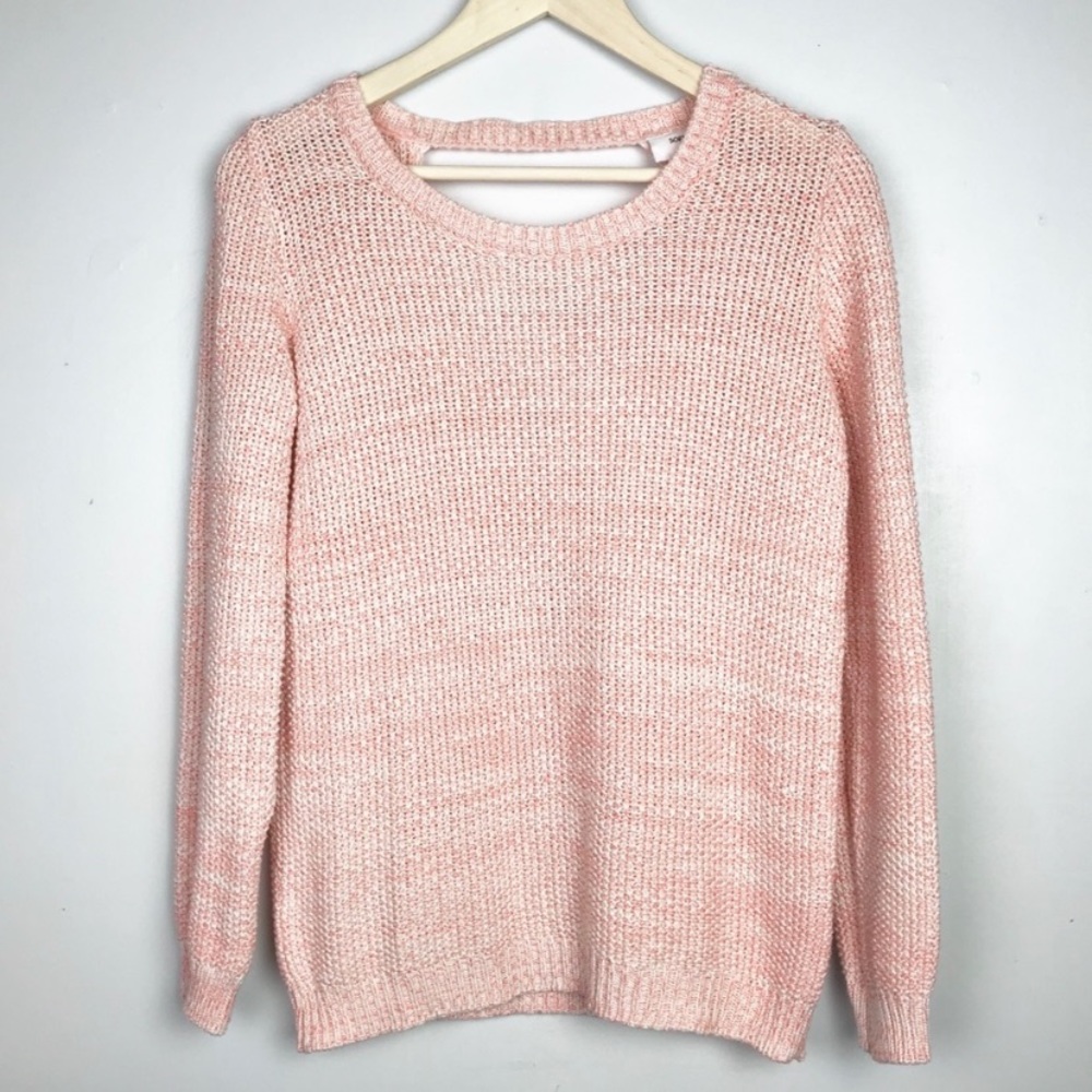 SoftGrey La Redoute Pink Keyhole Knit Sweater